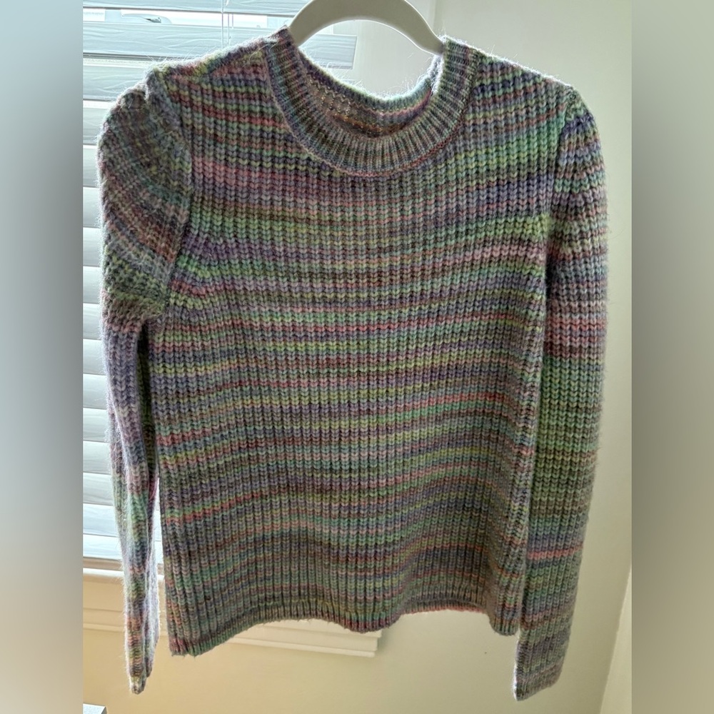 LOFT Rainbow Spacedye Sweater Women’s Size Medium